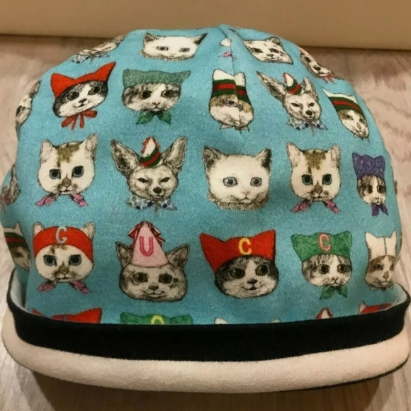 Gucci Baby Hat size L (50) aqua cats gucci lover - Picture 2 of 12